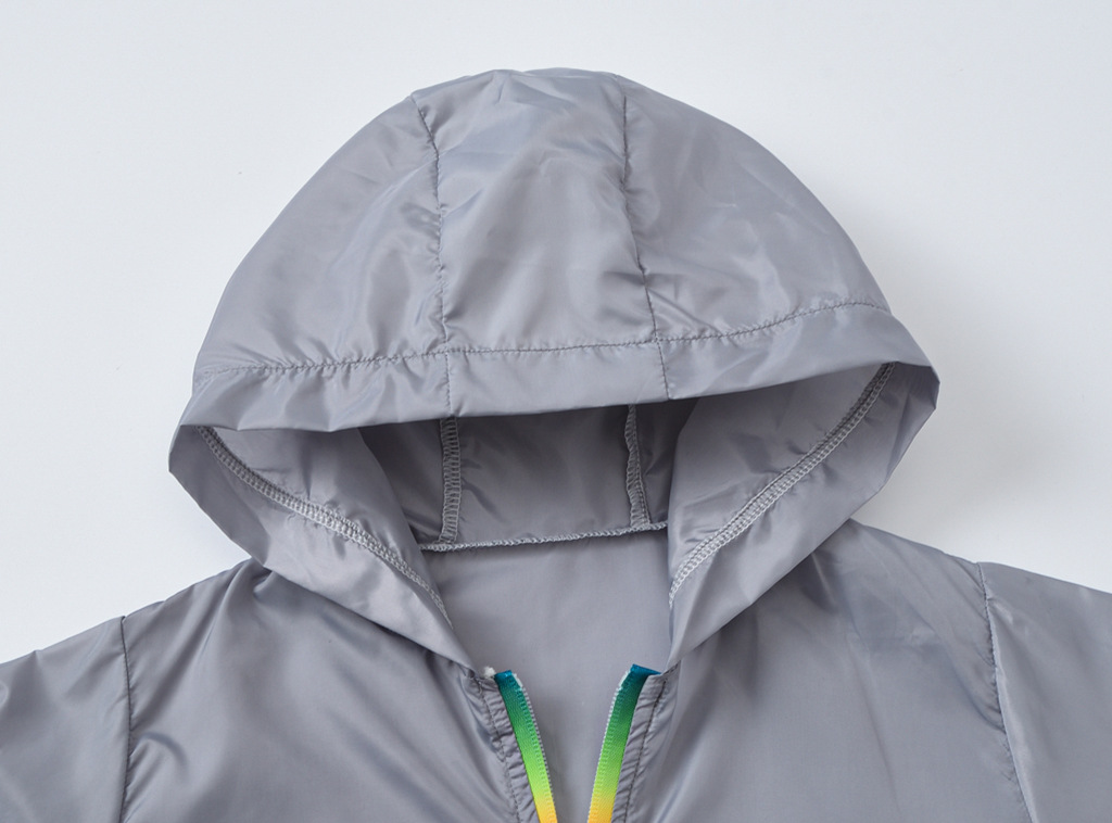 Summer new children’s clothing children’s sun protection clothing jacket boys and girls skin clothing rainbow hooded sun protection clothing air-conditioning shirt