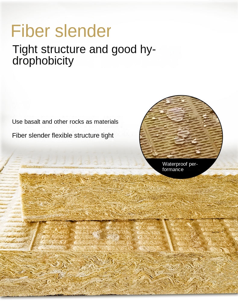 A-class fire retardant and smoke-proof rock wool insulation board exterior wall roof curtain wall thermal insulation rock wool board fire cotton