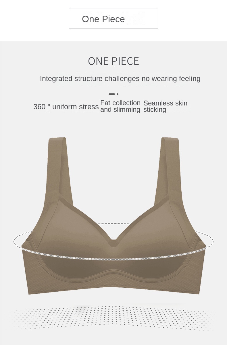 Naked seamless underwear women’s small chest push-up suit latex uu cup no rims closed breast bra set