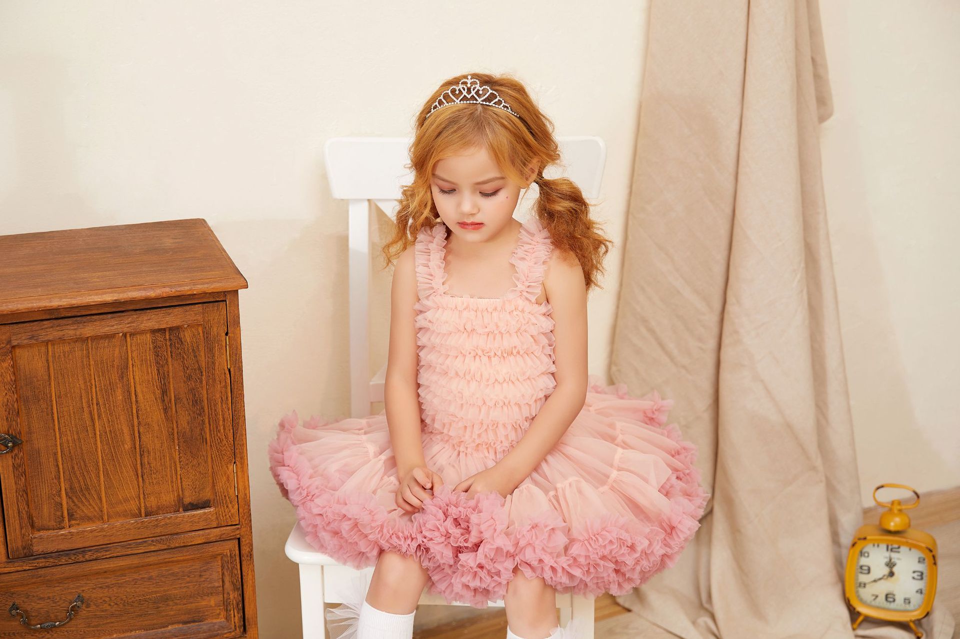 European and American children’s wear sling princess dress birthday gift dress girls princess dress fluffy children’s dress