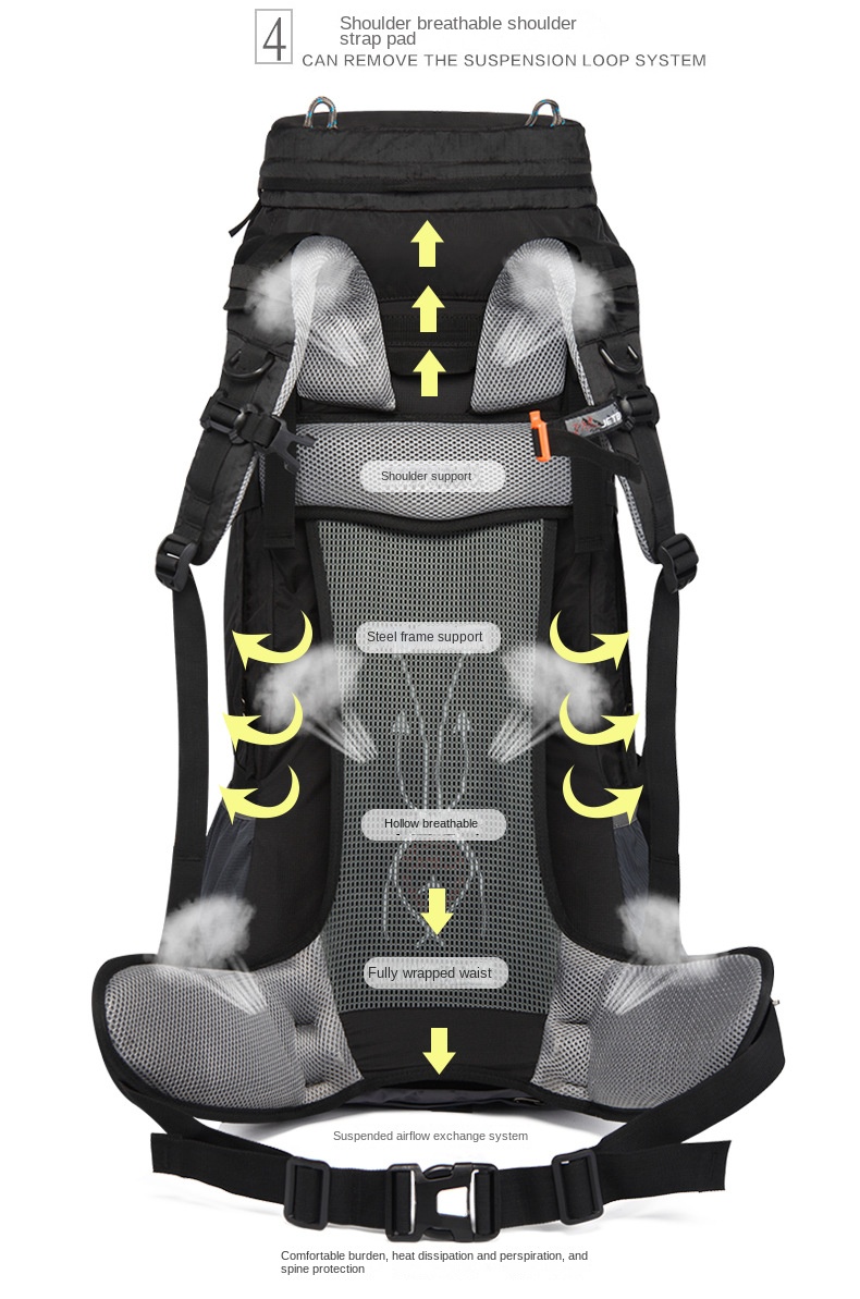 New large-capacity outdoor travel bag hiking sports mountaineering bag backpack casual backpack spot wholesale