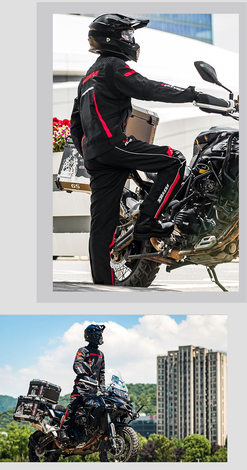 Motorcycle Riding Suit Warm Motorcycle Suit Men’s Four Seasons Racing Suit Summer Jacket Breathable Rainproof Motorcycle Pants