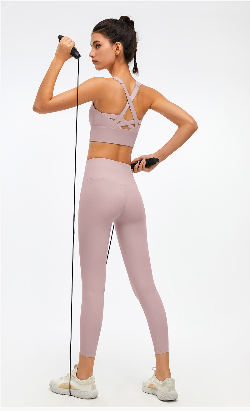 Yoga suit women gathered shape fitness sports underwear breathable bottoming yoga pants women’s high waist hip-lifting outer wear