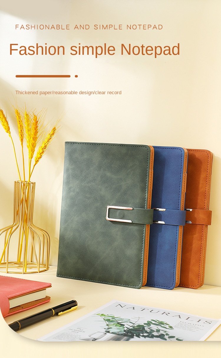 Book high-value business office A5 notebook custom logo hand book soft leather B5 wholesale notepad