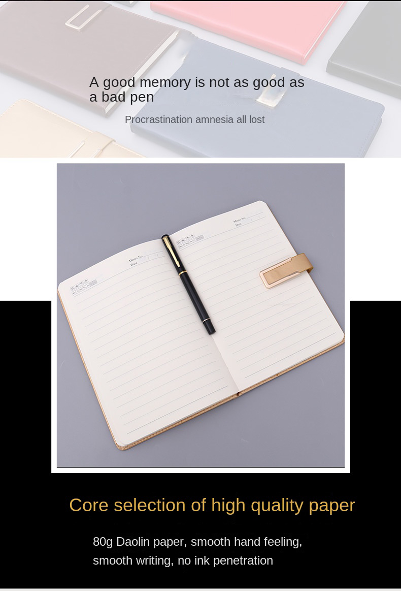 High-end business notebook with logo creative a5 notepad set office culture and education book diary wholesale