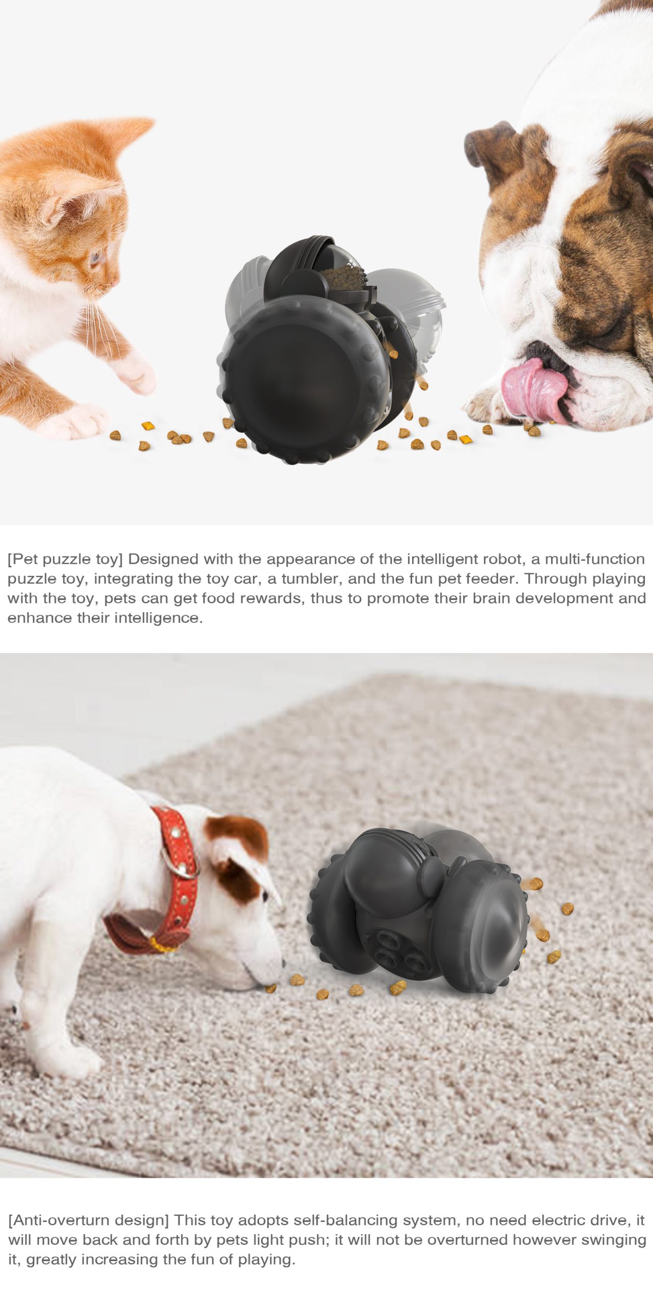 Pet Products Factory Home Wholesale Company New Explosion Model Amazon Slow Leakage Eater Dog Toy Cat Balance Scooter