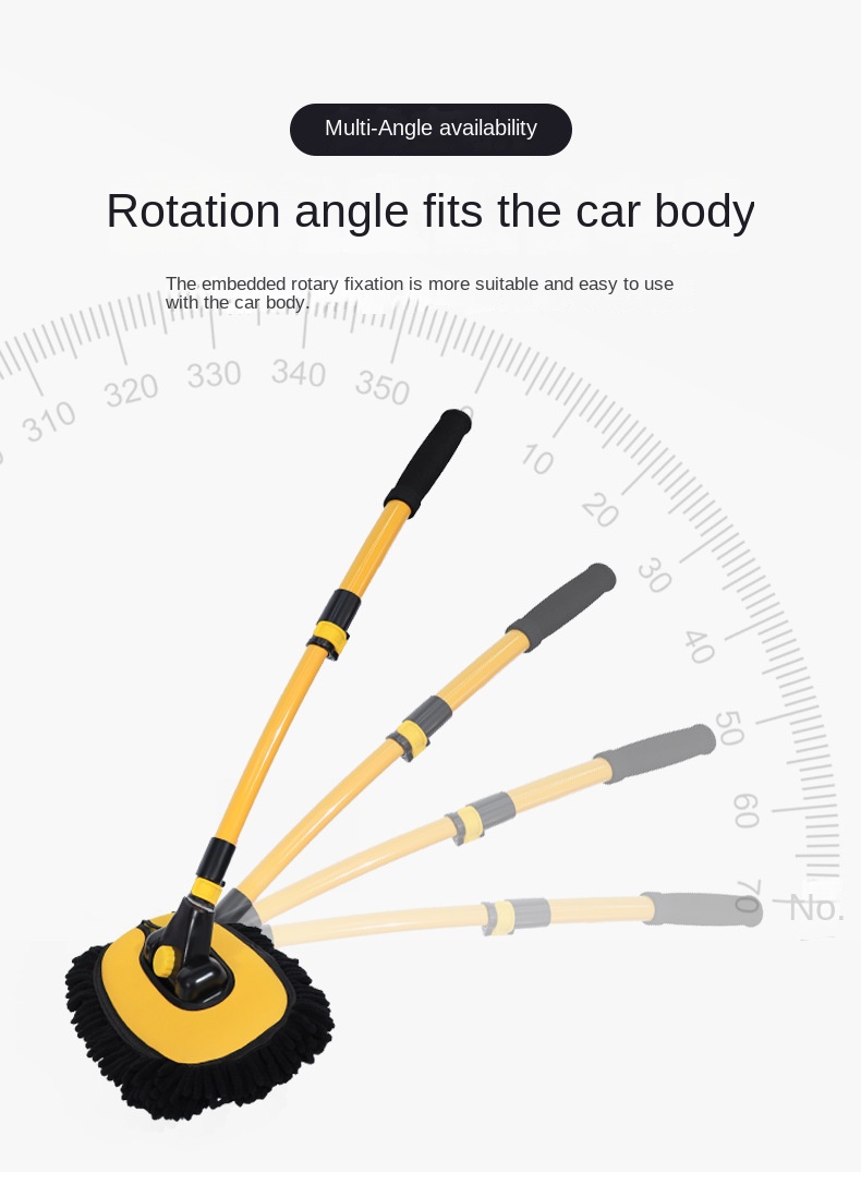 Car wash mop retractable bent rod car wash brush soft hair does not hurt the car car brush cleaning brush car cleaning tool