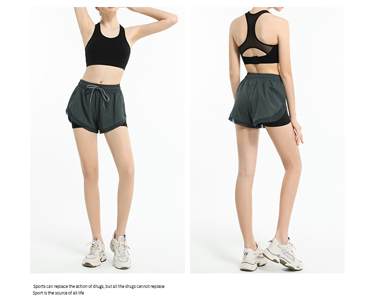 European and American sports shorts women’s loose spring and summer quick-drying running fitness pants anti-light high waist dance yoga pants