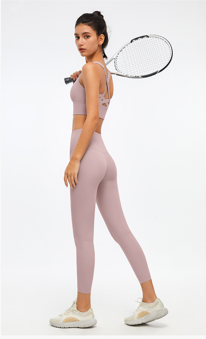 Yoga suit women gathered shape fitness sports underwear breathable bottoming yoga pants women’s high waist hip-lifting outer wear