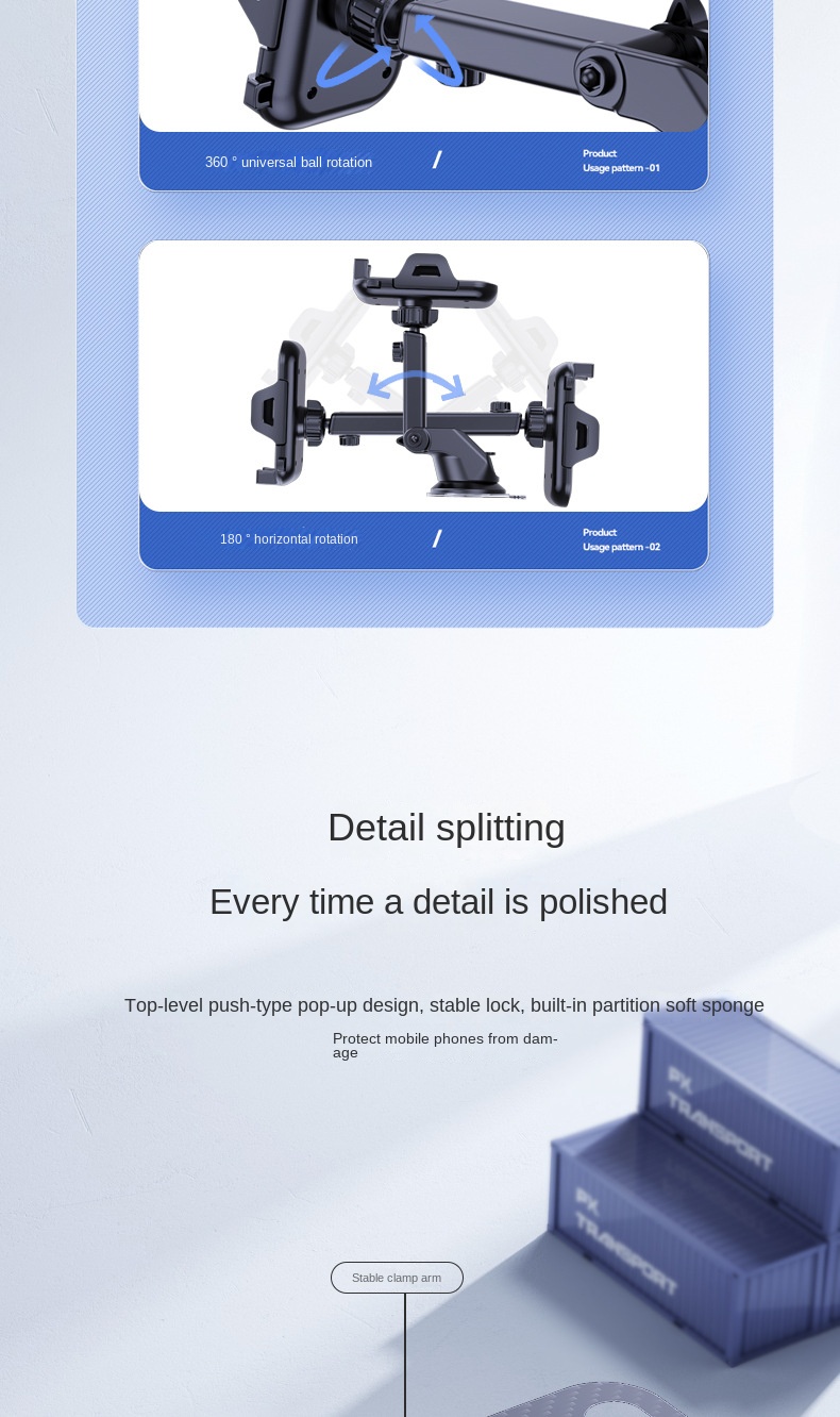 Car navigation frame car mobile phone holder suction cup air outlet multi-function mobile phone holder car car holder