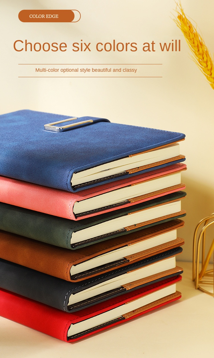 Book high-value business office A5 notebook custom logo hand book soft leather B5 wholesale notepad