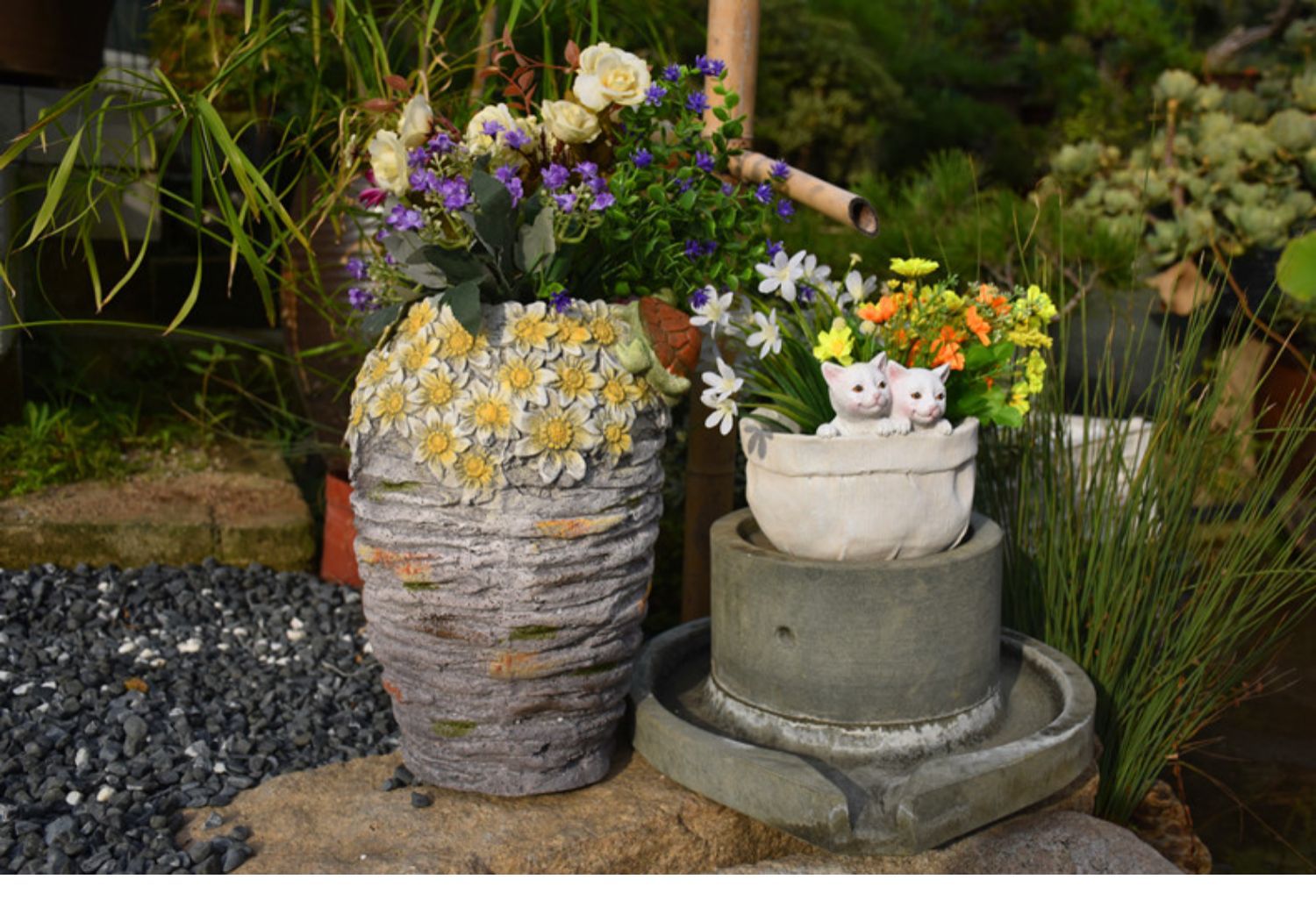 Top-floor balcony decoration flower pot turtle large landscaping lawn garden villa succulent American outdoor garden gardening