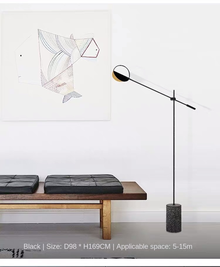 Modern minimalist living room floor lamp personalized terrazzo bedroom bedside study Nordic designer decorative led lamp