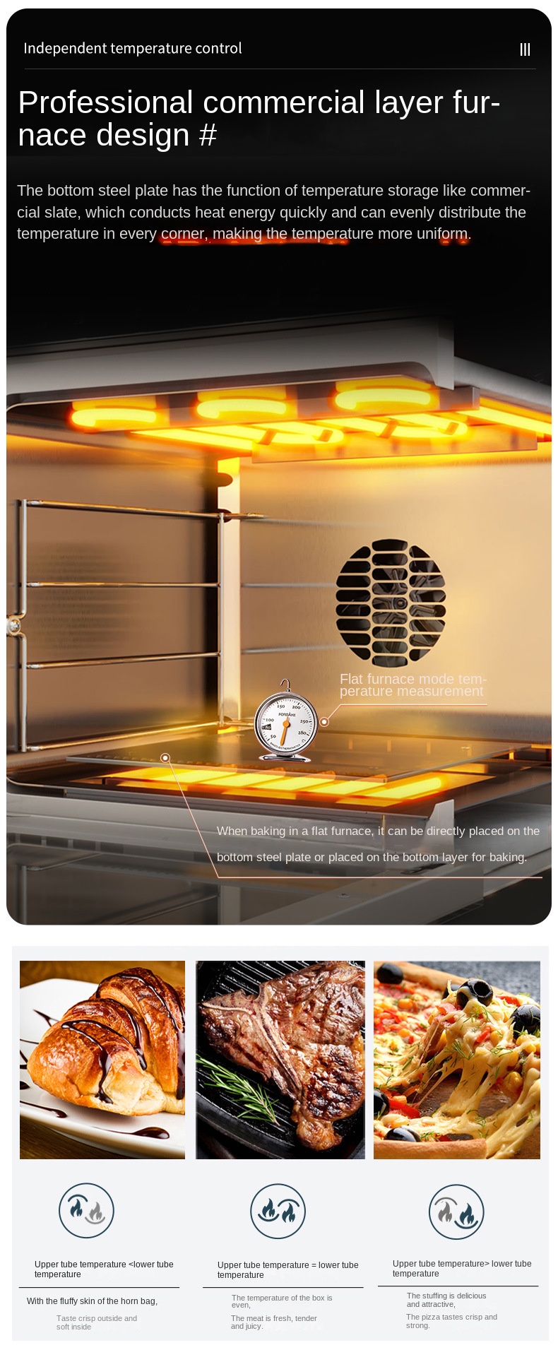 Household private room oven baking large-capacity commercial wind stove wind flat two-in-one electric oven