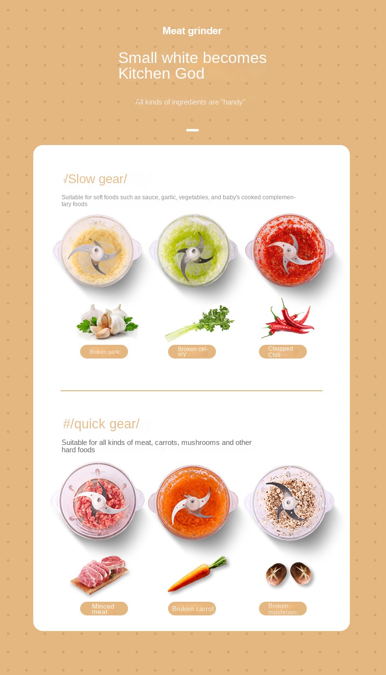 Cross-border kitchen household 304 electric meat grinder multi-functional meat mincer high-power four-knife meat blender