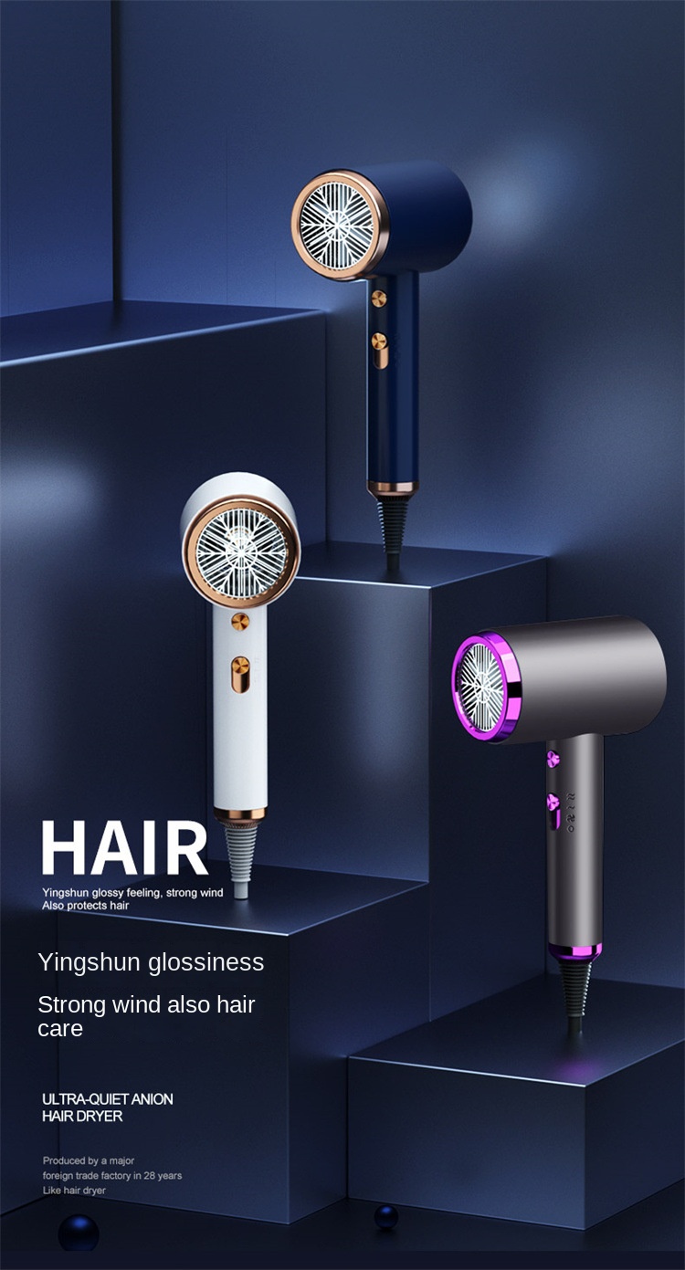 New hair dryer home hair salon high power hot and cold hair care hair dryer foreign trade gift hair dryer factory on behalf of