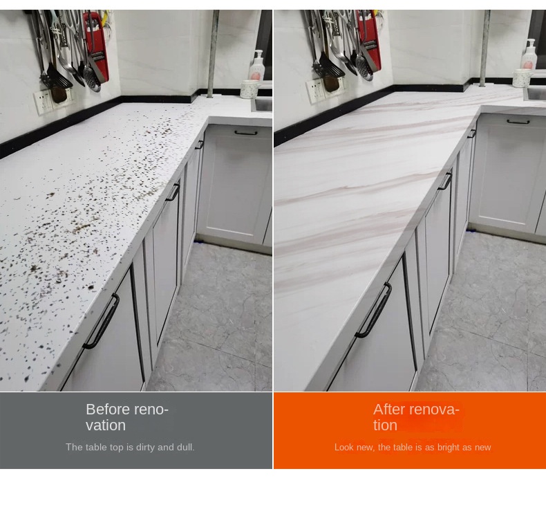 Cross-border manufacturers wholesale self-adhesive imitation marble stickers waterproof, oil-proof and high temperature resistant kitchen furniture