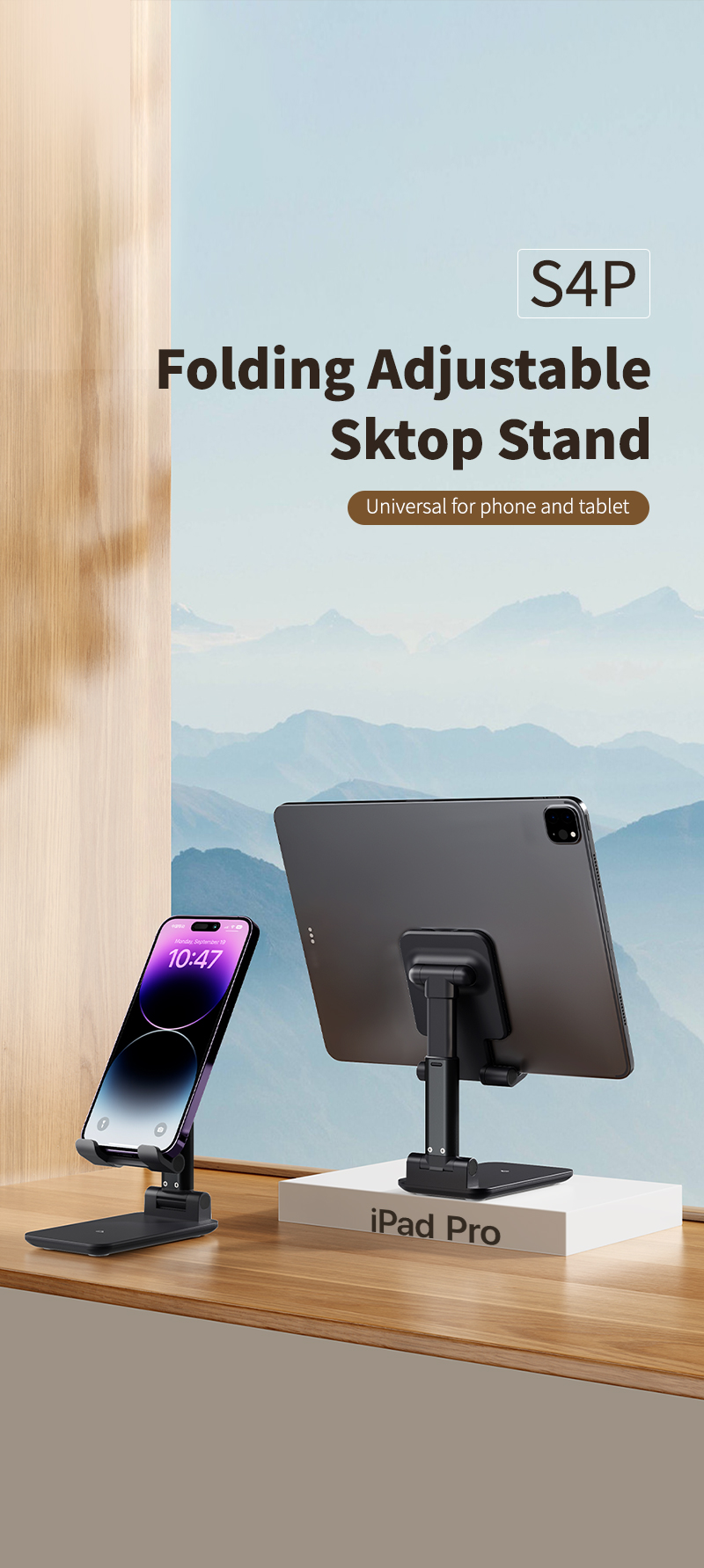 Adjustable Tablet Stand Aluminum Portable Aluminum Alloy Tablet Live Phone Stand Foldable Tablet Phone Tablet Stand