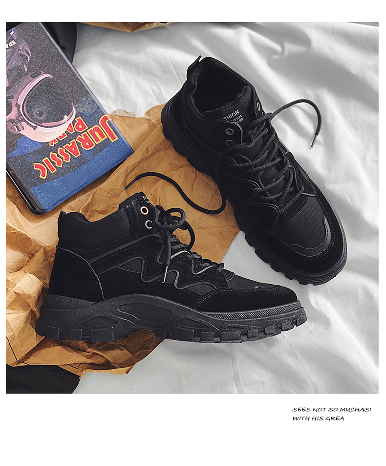 New high-top Martin boots men’s Korean version tooling boots all-match desert boots trendy men’s boots