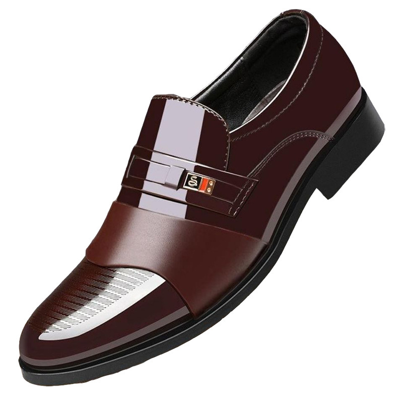 New Men’s Formal Leather Shoes Business Casual Fashion Pointed Toe Slip-On A Generation Casual Shoes