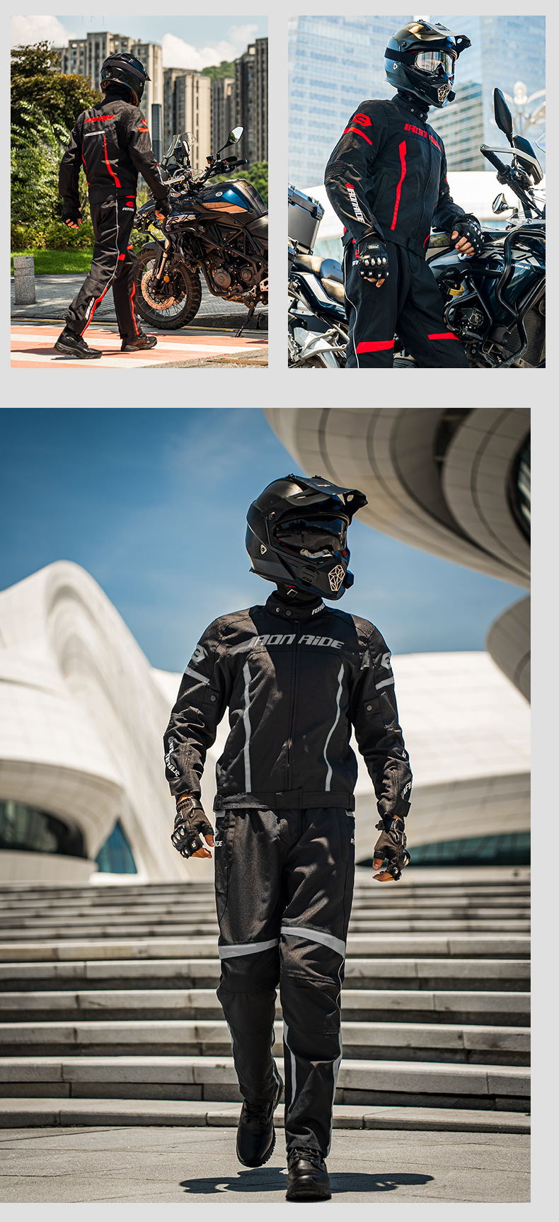 Motorcycle Riding Suit Warm Motorcycle Suit Men’s Four Seasons Racing Suit Summer Jacket Breathable Rainproof Motorcycle Pants