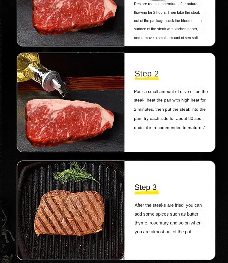 Sirloin Steak Frozen Original Cut Fresh Beef Loin