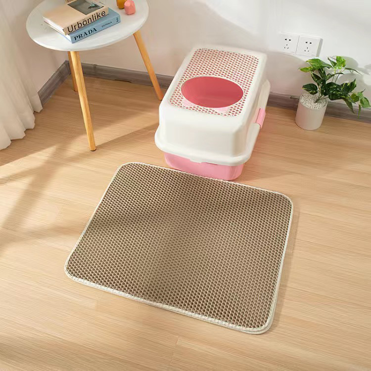 Manufacturers supply double-layer eva pet cat litter mat pet cat litter box sand filter mat pet supplies cat scratching mat