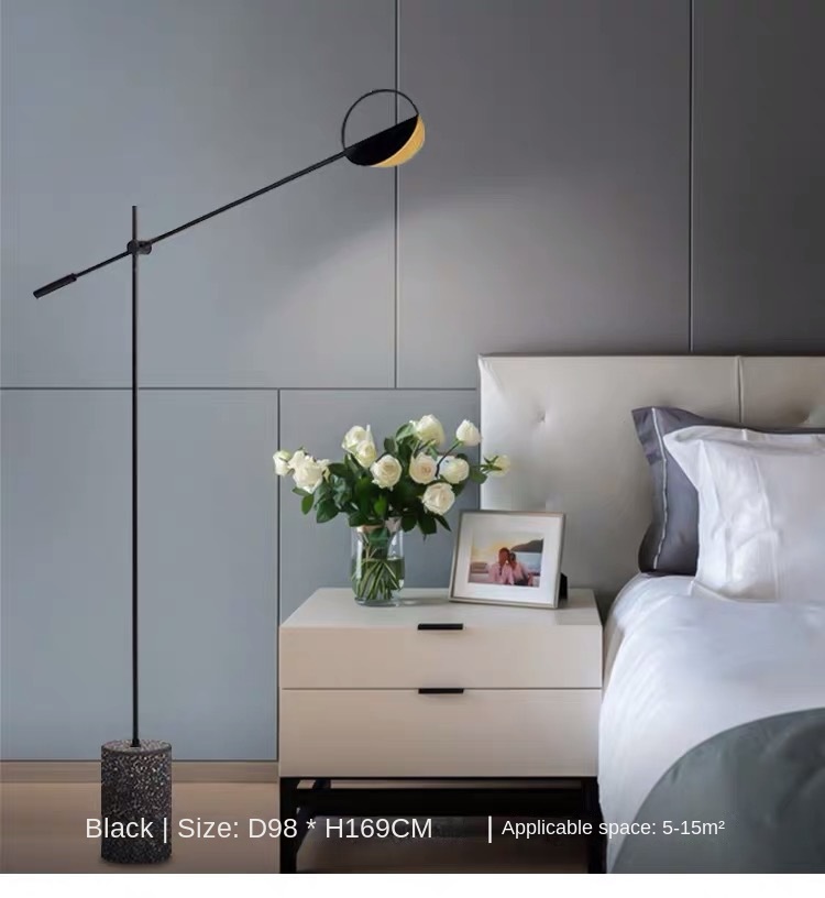 Modern minimalist living room floor lamp personalized terrazzo bedroom bedside study Nordic designer decorative led lamp