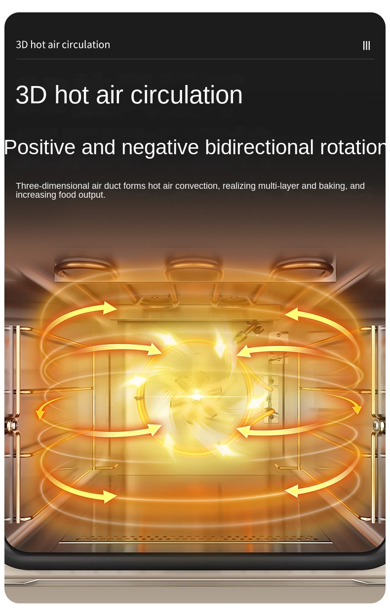 Household private room oven baking large-capacity commercial wind stove wind flat two-in-one electric oven