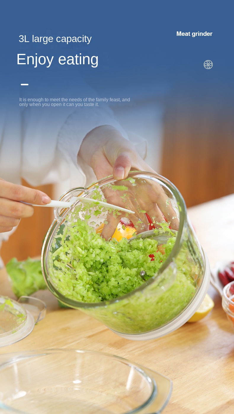 Cross-border kitchen household 304 electric meat grinder multi-functional meat mincer high-power four-knife meat blender