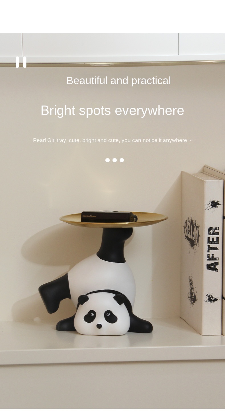 Panda Entrance Cabinet Key Storage Ornament Bracket Living Room Shoe Cabinet