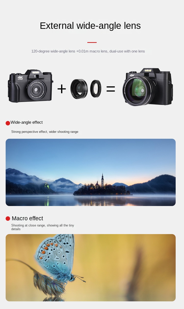 New 4K high-definition 48 million-pixel entry-level micro-single digital camera home travel with WIFI camera