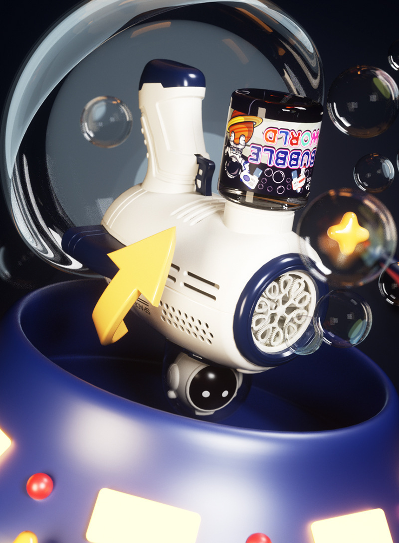 Bubble Gun Space Astronaut Toy Fully Automatic Gatling Electric Bubble Blowing Machine Internet Celebrity Children’s Toy