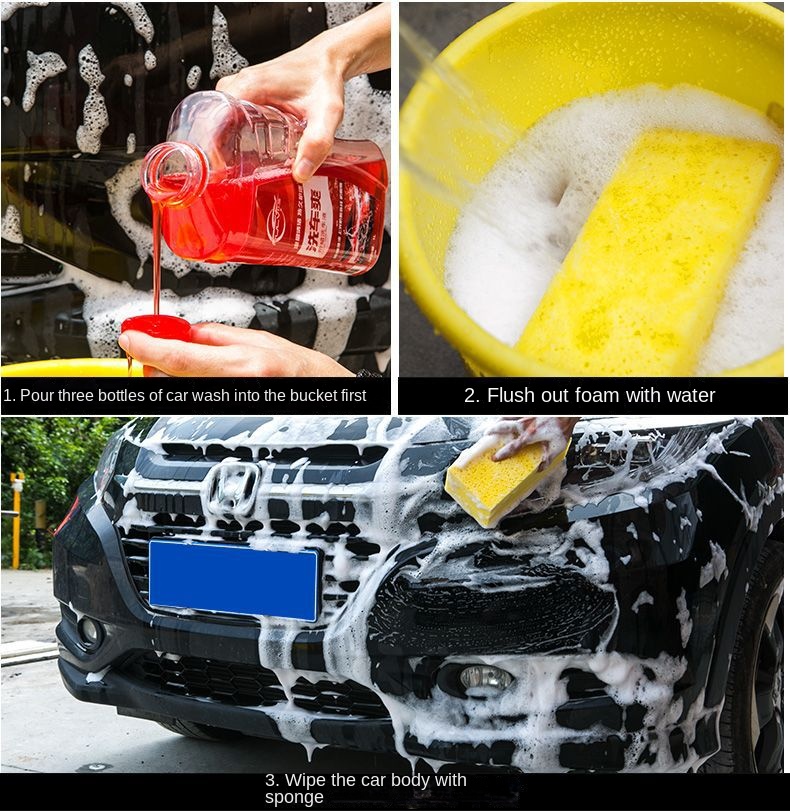 Car wash liquid water wax foam white car cleaning agent decontamination glazing coating wax supplies cleaner