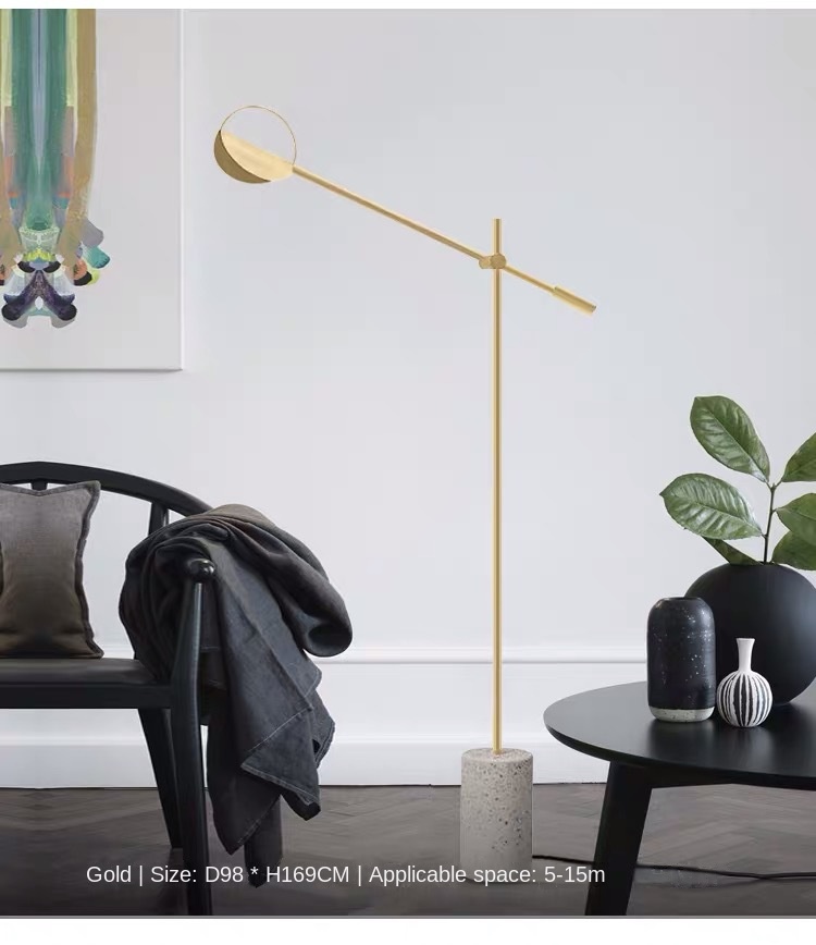 Modern minimalist living room floor lamp personalized terrazzo bedroom bedside study Nordic designer decorative led lamp