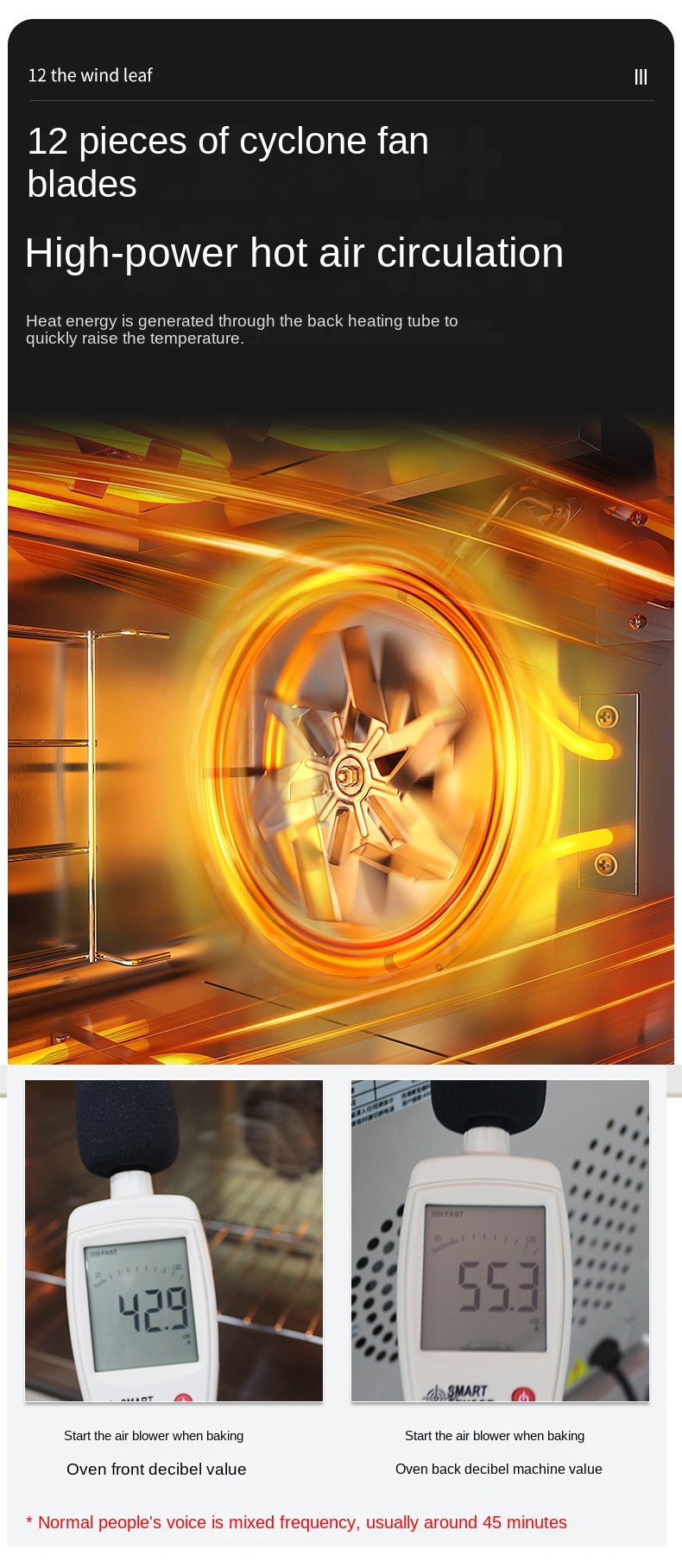 Household private room oven baking large-capacity commercial wind stove wind flat two-in-one electric oven