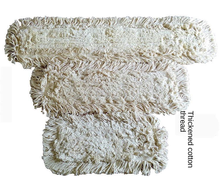 Thickened big dust push factory hotel large mop water-absorbing wide row dragging lazy people flat mop cotton thread 60 90cm