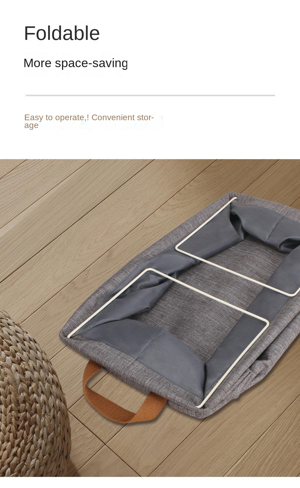 Finishing storage box without cover portable steel frame box cationic foldable storage basket cotton linen storage basket storage box