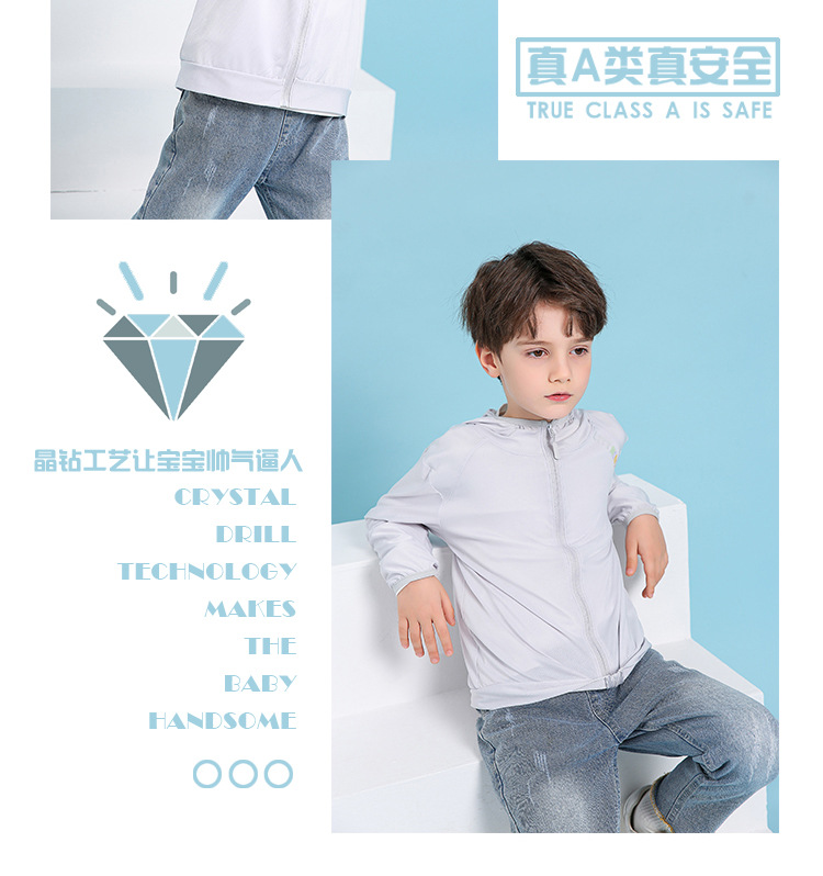 New summer children’s sun protection clothing boys quick-drying jacket girls skin clothing children mosquito-proof clothing sportswear