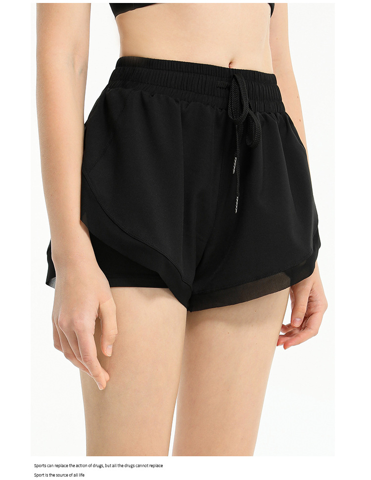 European and American sports shorts women’s loose spring and summer quick-drying running fitness pants anti-light high waist dance yoga pants