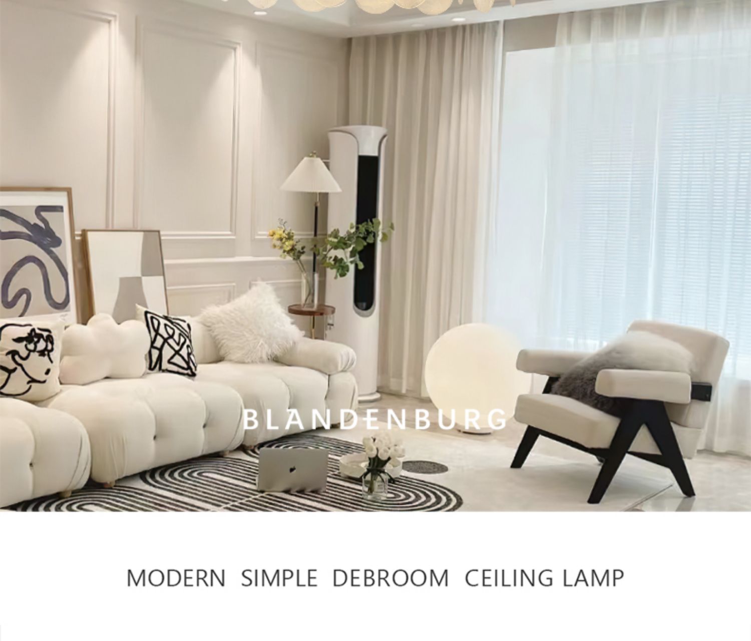 French crystal chandelier light luxury warm romantic art pearl shell lamp creative glass cloud LED chandelier