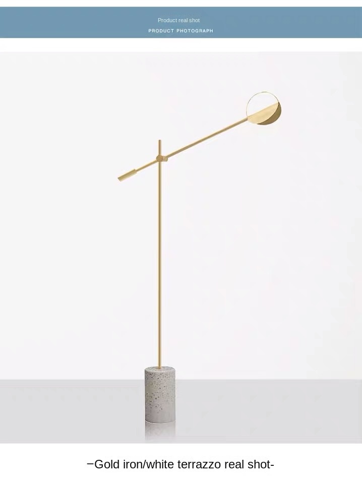 Modern minimalist living room floor lamp personalized terrazzo bedroom bedside study Nordic designer decorative led lamp