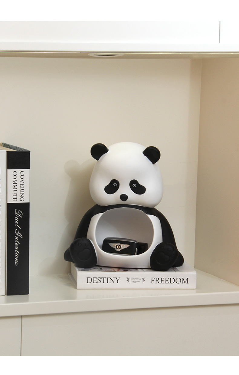 Panda Entrance Cabinet Key Storage Ornament Bracket Living Room Shoe Cabinet