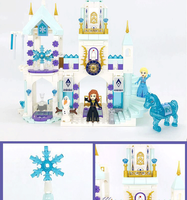 Compatible with Lego building blocks mermaid girl ice and snow series princess assembly 6 castles 8 educational toys 10 years old