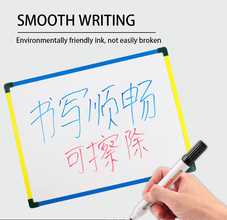 Large-capacity 12-color water-based pen erasable whiteboard pen office writing board thick head message marker pen wholesale