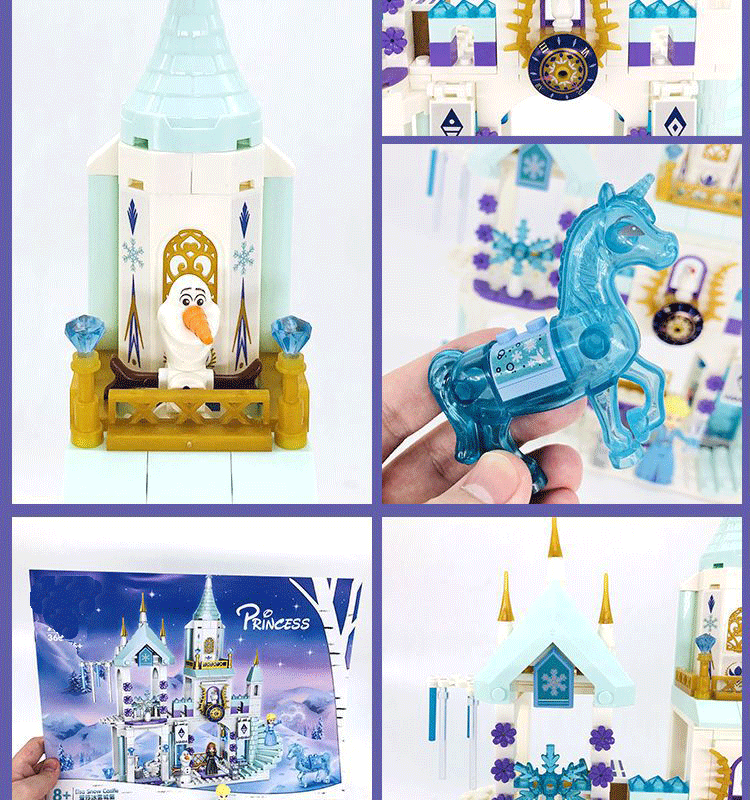 Compatible with Lego building blocks mermaid girl ice and snow series princess assembly 6 castles 8 educational toys 10 years old