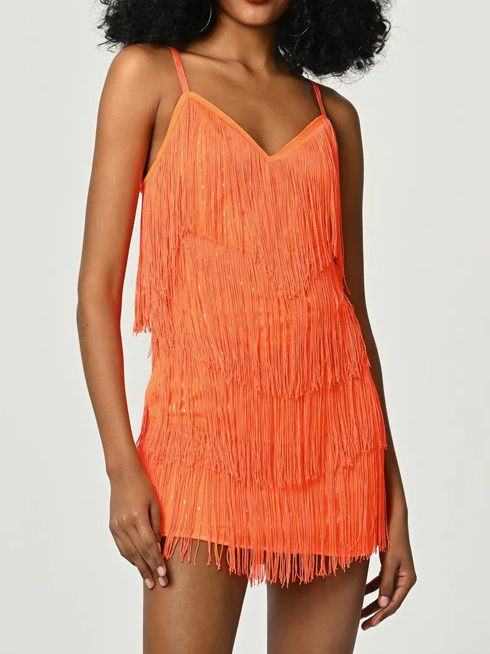 European and American new women’s dress Amazon wish sexy suspender tight skirt tassel skirt nightclub