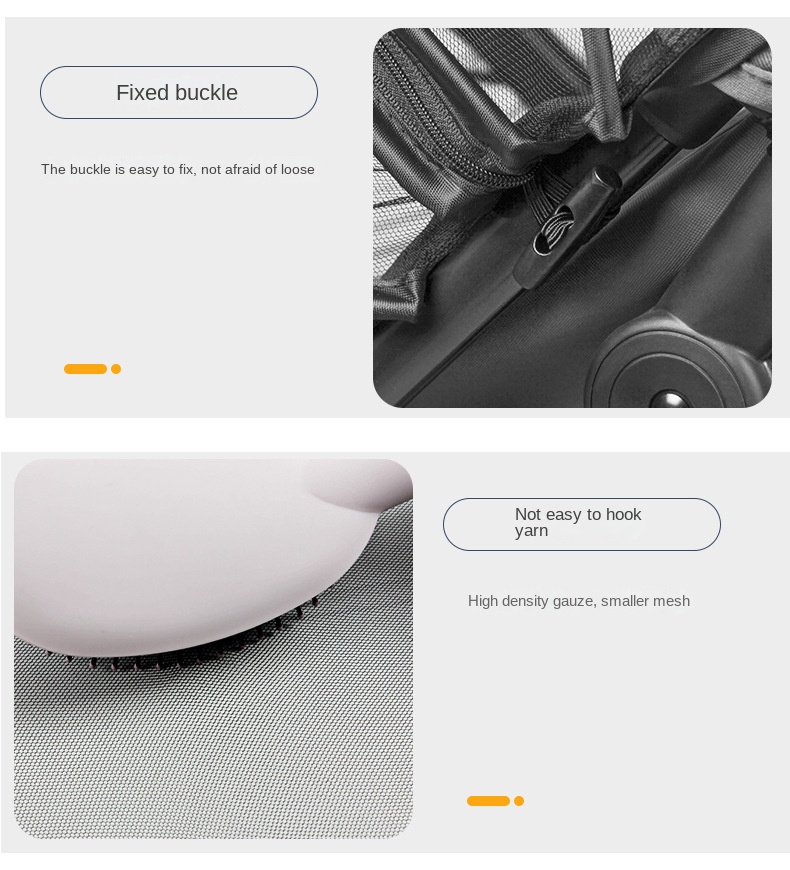 Baby Stroller Rocking Chair Mosquito Net Foldable Baby Rocker Encrypted Mosquito Net