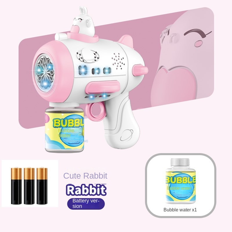 Bubble Gun Space Astronaut Toy Fully Automatic Gatling Electric Bubble Blowing Machine Internet Celebrity Children’s Toy