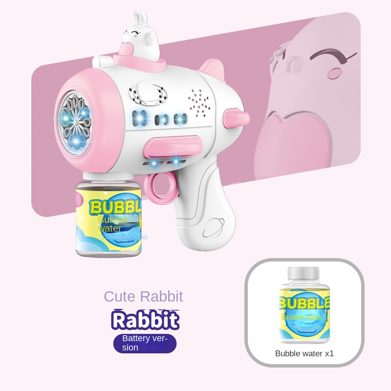 Bubble Gun Space Astronaut Toy Fully Automatic Gatling Electric Bubble Blowing Machine Internet Celebrity Children’s Toy